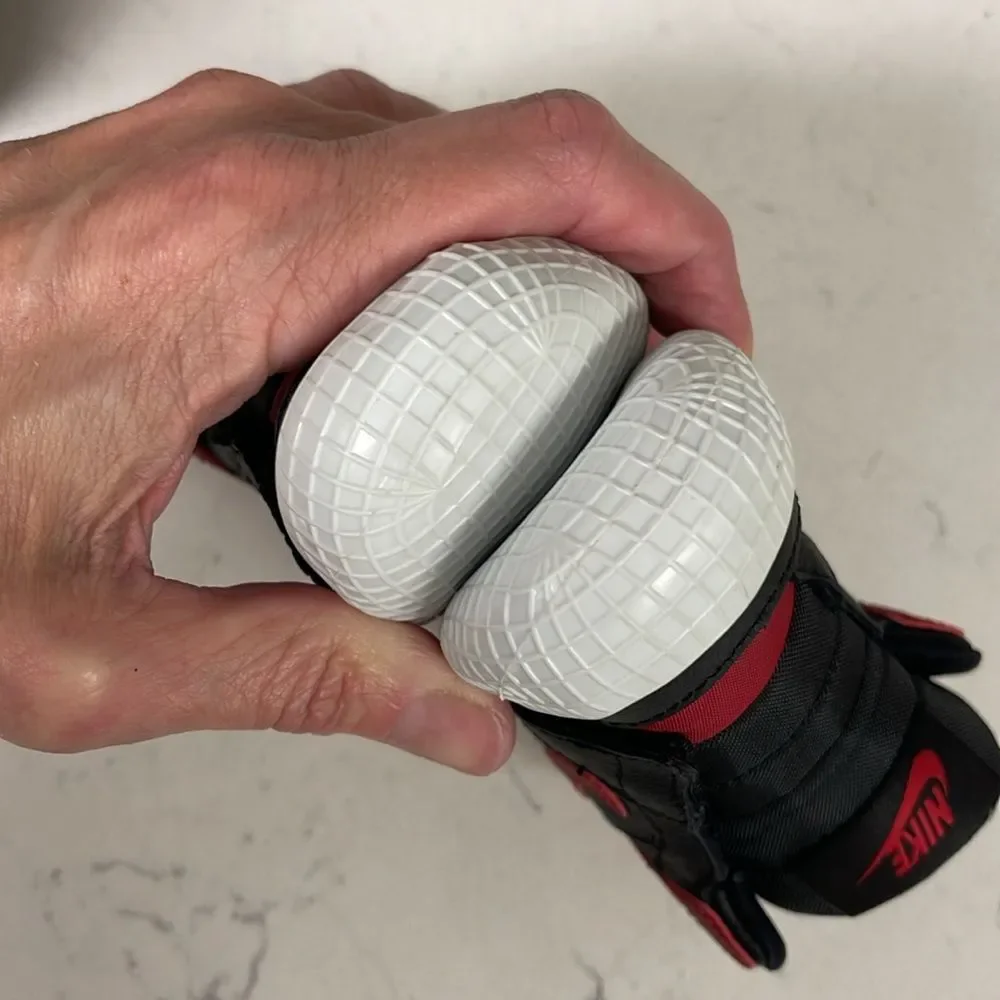 2019 Air Jordan 1 Crib Bootie 'Banned' Size 3C AT3745-023 Red & Black